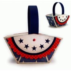 bunting stars 3d favor basket