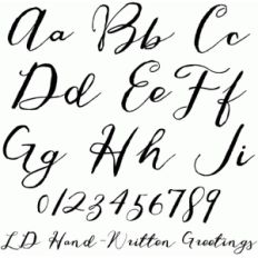 ld hand-written greetings