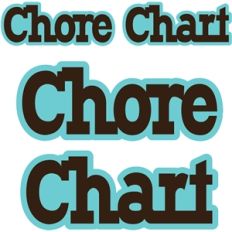 'chore chart' word title
