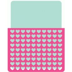 journaling card with heart pocket