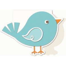 a2 shaped card bird