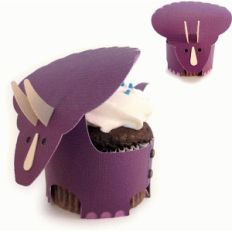 dino triceratops cupcake ring