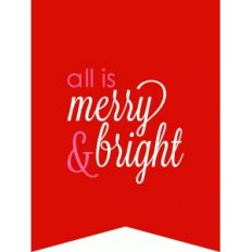 all is merry 3x4 quote card
