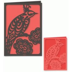 fancy bird folded card