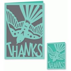 pretty swallow thank you card
