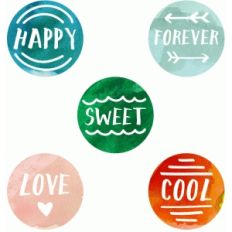 printable watercolor word accents