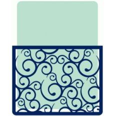 journaling card with fancy swirl pocket