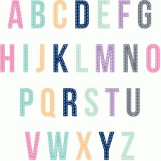 stitched block alphabet