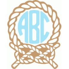 nautical monogram rope frame