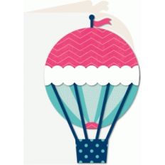 a2 shaped card hot air balloon