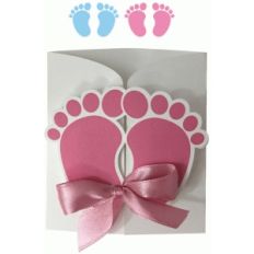 feet baby invitation