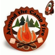 camp fire rocker card