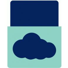 journaling card with cloud pocket