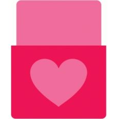 journaling card with heart pocket