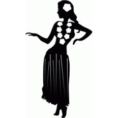 hula girl silhouette