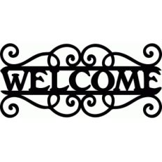welcome flourish sign