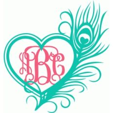 peacock heart frame