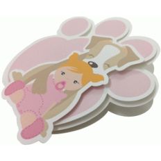 dog card baby girl