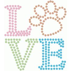 rhinestone paw love