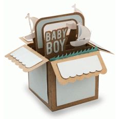 filled baby boy basket—sailboats