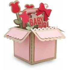 filled baby girl basket—tulips