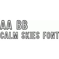 calm skies font