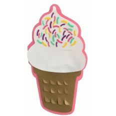 ice cream cone shadow card