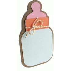 baby bottle shadow card