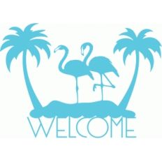 welcome sign flamingo island