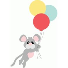 mouse with balloons