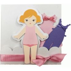 doll dress card