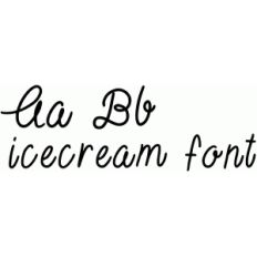 ice cream font