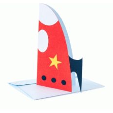 spaceship folded card