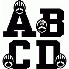football alphabet a-d