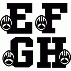 football alphabet e-h