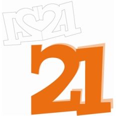 21 shaped card