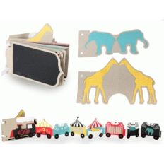 circus party train album—elephant and giraffe
