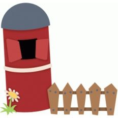 silo and farm fence