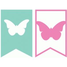 butterfly banners set