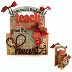 teach heart dbl cascade card