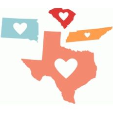 state love sc, sd, tn, tx