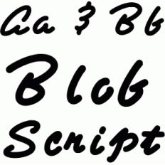 blob script font
