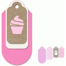 cupcake birthday triple tag set
