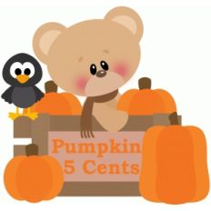 pumpkins 5 cents fall bear