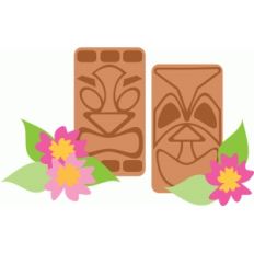tiki totem poles