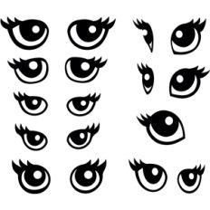 animal eyes single 1 piece per eye