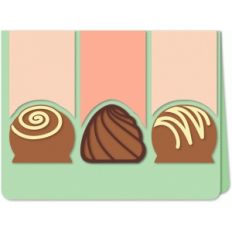 chocolate candies trio a6 card