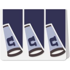 cheer megaphone trio a6 card