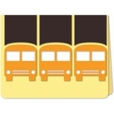 school bus trio a6 card