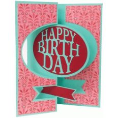 happy birthday flip swing card
